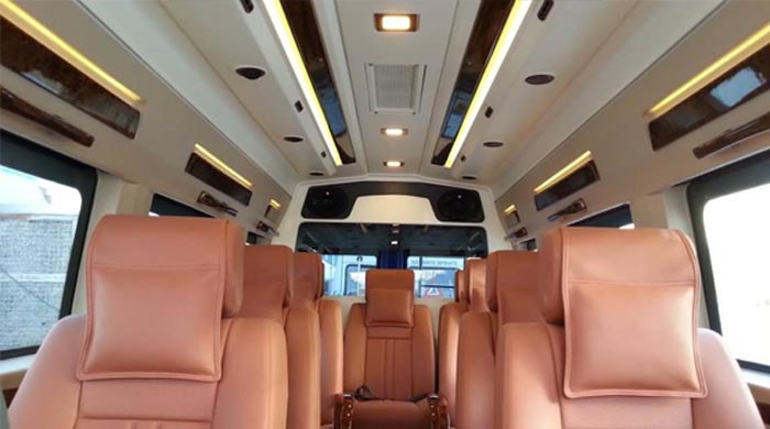 force 12 seater tempo traveller on rent jodhpur seats